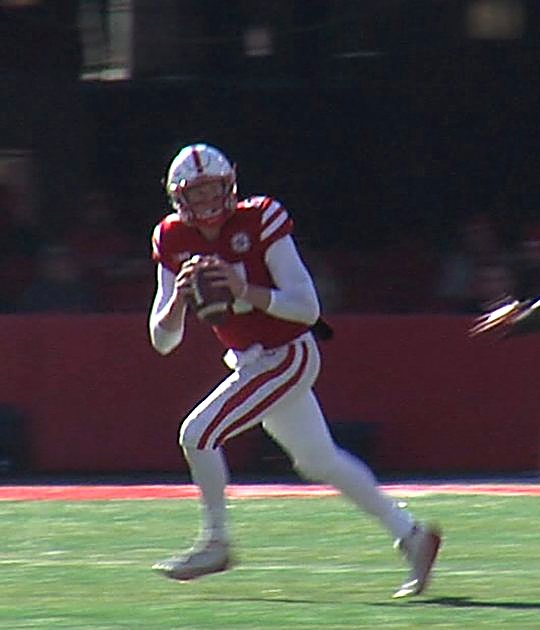 Ryker Fyfe escaping the pocket against Maryland